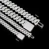 Vendre à chaud 925 Sterling Silver Hip Hop Jewelry Pass Diamond Tester Tester 16 mm Cuban Link Chain