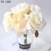 Свадебные цветы yo cho roses bridal bouquet peonies Hydrangea Белый шелковый цветочный невест невеста.