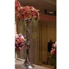 Kerzenhalter 10pcs/Los Silber 73cm/30 '' Stand Blumen Vase Candlestick Road Lead Candelabra Center Teile Hochzeitsdekoration