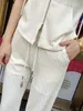 2024 NUOVO Summer's Summer Casual Short Shorte Shorted Cantite Cardigan Tre pezzi Pantaloni a gamba dritta a tre pezzi Set sportivo