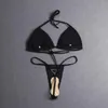 Mulheres Sexy Bikinis Fashion Swimwear com designer de crachá feminino Ladys Beach Swimsuits Color Solid 4 Styles
