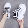 Chaussures décontractées Nice6women Chunky Sneakers Nice Fashion Platform Fashion Mesdames Brand Hands For Woman Leather Sports Dad 7