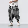 Pantalon pour hommes printemps et été visuelle rotation de style chinois lâche hip hop neuf points pantalon pantalon de jogging baggy