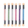 Gradient à double extrémité du gradient Brosse de brosse à éponge Handle de la tête de la tête Nail Art Tool Tool Art Art Brush