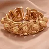 Дубайские золотые браслеты для мужчин Женские свадебные звенья цепочка Исламская мусульманская арабская ближневосточная ювелирные изделия Африканские браслетные подарки 240408
