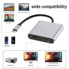 Stacje 4IN1 TYPEC Docking Station do HDMI*2 4K USB3.0 PD Ładowanie podwójny ekran Wyświetl konwerter USB C Hub dla MacBooka Lpatop