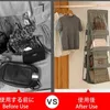 Förvaringspåsar hängande handväska arrangör icke-vävd hållare pvc handväska garderob 8 ficktransparent väska sex lager garderob