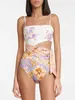 Swimwear's Swimwear Boillock Floral Stampa di abbigliamento da spiaggia per donne Summer One Piece Swimsuit Bathing costine Spazza di spiaggia Sexy / 2024