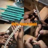 Prix d'usine en gros 8 mm 10 mm 12 mm 15 mm 20 mm Pass Diamond Tester Sier Moisanite Cuban Link Chain Collier Bracelet