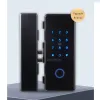 Control Smart Glass Door Biometric fingerprint lock RFID Card password Code Office Electric Lock Sliding door lock Free EM RFID tags