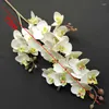 Fleurs décoratives 3D imprimées 21 tête blanc papillon orchidée de soie de Noël de Noël décoration jardin en pot de fausses plantes