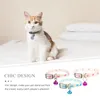 Dog Collars 3 Pcs Fluorescent Pet Collar Anti-lost Puppy With Bell Belt Charge Night Silica Gel Travel Leash