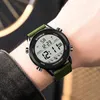 Wristwatches Mens Watches Military Sport Canvas Strap Luminous Fashion Quartz For Men Waterproof Army Wristwatch