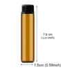 Opslagflessen 10 ml (1/3 oz) Amber Glass Essentiële oliën Monster met zwarte doppen voor parfums Lab Chemicals 500X Lot