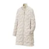 Autumn/winter New Light and Thin Down Coat Womens Mid Length Round Neck Long Edition Collarless Inner Layer