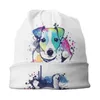 Berets Jack Russell Terrier Dog Art Skullies Beanies Caps Unisex Winter Warm Knit Hat Women Men Street Adult Bonnet Hats Ski Cap