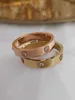 Designer Fashion Rose K Gold Mosang Stone Ring Womens Advanced r Mens T Family Carter Couple U440