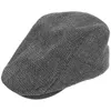 Bérets Mens Sboy Cabbie Driving Hat Retro Peak Spring Automne Caps (Gray)