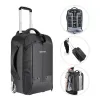 Bags Neewer 2in1 Convertible Wheeled Camera Backpack Lage Trolley Case with Double Bar Antishock Detachable Padded Compartment