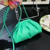 Hobos Candy Color Smith Smão de nuvem feminino Design Ruched PU Suri Smags para mulheres 2022 Hit Spring Clutch Female Crossbody Bag