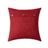 Pillow Pillows Linen Cotton Button Cover 45x45cm Decorative Throw Beige For Sofa Livingroom Pillowcase Bedroom Home Decor