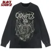 T-shirt Goth Summer pour hommes T-shirt unisexe esthétique Punk Punk Dark Grunge Streetwear Gothic Top Harajuku Cotton Mens Vêtements 240420