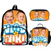 Borse 3pcs mochila vlad niki zaino stampata per ragazzi borse da ragazza borse per bambini motivi bookbag kids school borse pack