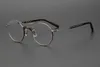 デザイナーサングラス日本の手作りクラシックスモールラウンドフレームGMS-106純粋なチタンウルトラライトオーバル近視眼鏡フレームアンチスリップ