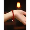 Bangle Natural Red Chalcedony Armband Female Agate Warring States Jade Fine Round Beauty Authentic Chinese S