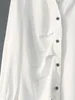 Blouses Fashion Shirt Single Single Braesteed à manches longues Asymétrique Fold White Blouse Femme Tide Summer 2024 O336