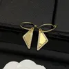 Charm letter P earrings Titanium steel designer for women triangle diamomd stud luxury jewlery hoop gifts woman girl gold silver earring wholesale