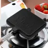 Pannen sandwich maker aluminium legering non-stick ontbijt machine wafel pannenkoek bak barbecue oven schimmel grill friturende pan kookgerei