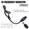 Wireless Cockring Vibrators For Men Anal Plug Penis Ring Delay Exerciser Women Clit Vaginal Stimulator Butt Dilator Sex Toy Shop 240409