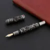 Stylos Jinhao Dragon Fountain Pen Relief Double Golden Collé Classic Metal Gift Stationery Office School Supplies
