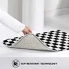 Carpets Black And White Checkerboard Soft House Family Anti-Slip Mat Rug Carpet Pattern Squares Checker Board Checkered Gray