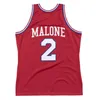 Moses Malone sömnad baskettröjor 1982/83 93/94 Hardwoods Classic Retro Fans Jersey Men Youth Women S-6XL