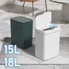 1518L SMART SENSOR TRASH CAN VATTOPRESIGT INTELLIGENT Touchless Tyst elektrisk sopor för kök badrum sovrum 240408