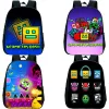 Bags Games Geometry Dash Backpacks Angry Geometry Kindergarten Rucksack Small Schoolbag Children's Backpack Boys Girls Bookbag Gifts