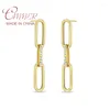 Stud Earrings CANNER Trend Punk Link Chains For Women S925 Sterling Silver Simple Piercing Earring Exquisite Jewelry Gifts