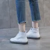 Повседневная обувь 2024 Top Soft Cowhide High Women Sneakers Sule не скользящие износостойкие плоские зима тепло