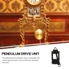 Klockor Tillbehör 2 PCS Pendulum Clock Swing Movement Drive Unit Kit Mekanism Case Plastic Quartz