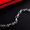 Chain Gothic Style Skull Bracelet Suitable for Mens Personality Domineering Rock and Roll Party Halloween Punk Jewelry Gift Y240420