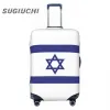 إكسسوارات إسرائيل دولة العلم غطاء الأمتعة حقيبة إكسسوارات السفر المطبوعة مرنة غلاف الغلاف حقيبة حقيبة وقائية