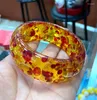 Bangle Certified %100 Natural Mexico Sky Yellowred Amber Armband 59-60mm