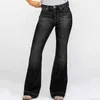 Frauen Jeans Slim Fit Stickerei Flare Flare Hohe Outdoor Hosen für Frauen Trainingskleid arbeiten