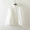 Women's Blouses Spring Autumn Women Shirt Cotton 2024 White Basic Tops Lace Mori Girl Fashion Lady Blouse Female YoyiKamomo