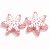 Fleurs décoratives 50 / 100pcs colorés Bling paillettes Snowflakes Resin à plat Cabochon décoration Artisanat pour les accessoires de cheveux de Noël bricolage