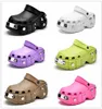 Hardcrocs zwarte rubberen slipper sandalen heren dames paren baotou dikke bodem cake holte verhogende slippers