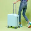 Luggage DOUBLE TRAVELLER 18/20 Inch Suitcase Set Women Travel Carry on Password Suitcase Fashion Cabin Small Luggage Light Trolley Case