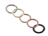 5PC Portable Silver Circle Round Carabiner Spring Snap Clips Hook Keychain Keyring Backpack Key Chains Accessorires4530445